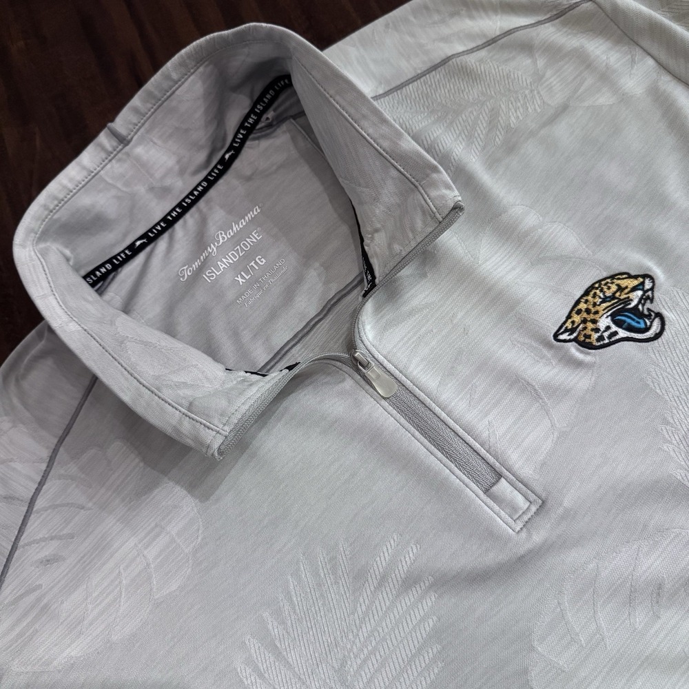 Tommy Bahama IslandZone Jacksonville Jaguars Delray Frond QT Zip Pullover Sz XL